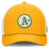 Casquette ajustable Nike Gold Oakland Athletics Cooperstown Collection Rise Trucker pour homme