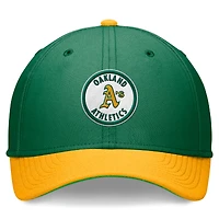Men's Nike Green/Gold Oakland Athletics Cooperstown Collection Rewind Swooshflex Performance Hat