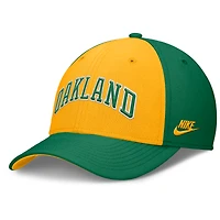Men's Nike Green/Gold Oakland Athletics Rise Swoosh Performance Flex Hat