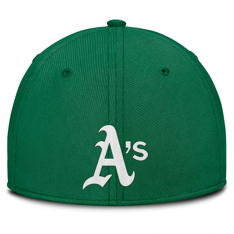 Men's Nike Green/Gold Oakland Athletics Rise Swoosh Performance Flex Hat