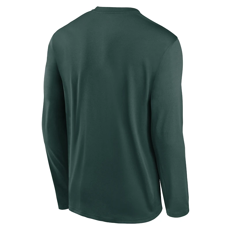 Men's Nike Green Oakland Athletics Authentic Collection Practice Performance Long Sleeve T-Shirt
