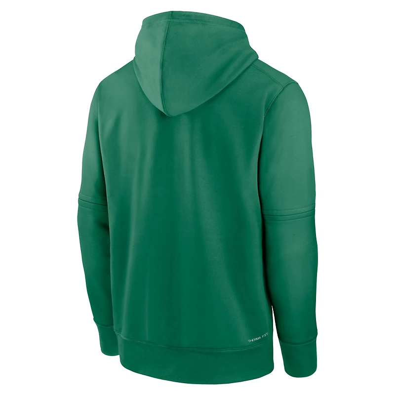 Men's Nike Green Oakland Athletics Authentic Collection Practice Performance Pullover Hoodie