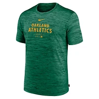 T-shirt d'entraînement Nike Oakland Athletics Authentic Collection Velocity Performance pour homme, vert