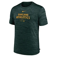 T-shirt Nike Oakland Athletics Authentic Collection Velocity Performance pour homme, vert