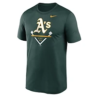 Men's Nike Green Oakland Athletics Cooperstown Collection Icon Legend Performance T-Shirt