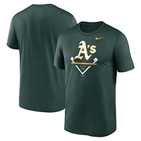 Men's Nike Green Oakland Athletics Cooperstown Collection Icon Legend Performance T-Shirt