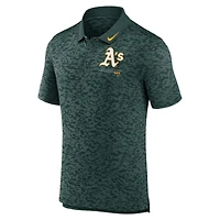 Polo Nike vert Oakland Athletics Next Level Performance pour homme