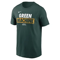 T-shirt vert Nike Rally Rule pour homme des Oakland Athletics