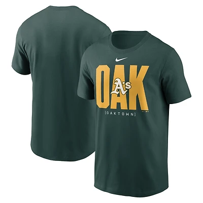 Men's Nike Green Oakland Athletics Scoreboard T-Shirt