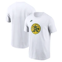 T-shirt Nike blanc Oakland Athletics Cooperstown Collection pour homme