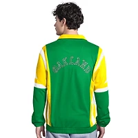 Men's Starter Green/Gold Oakland Athletics Contender Tricot Full-Zip Track Jacket