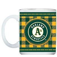 Tasse à motif tartan de Buffalo de 15 oz des Oakland Athletics pour la fête des pères