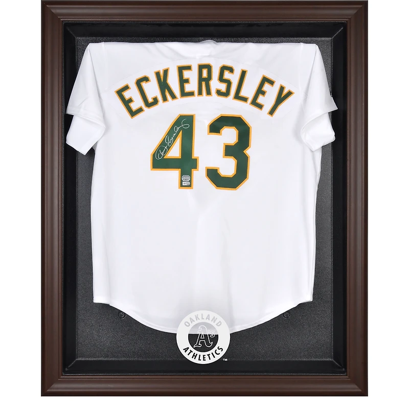 Oakland Athletics Brown Framed Logo Jersey Display Case