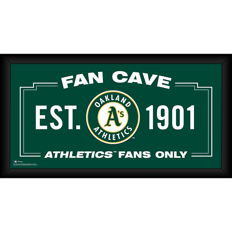 Oakland Athletics Framed 10" x 20" Fan Cave Collage