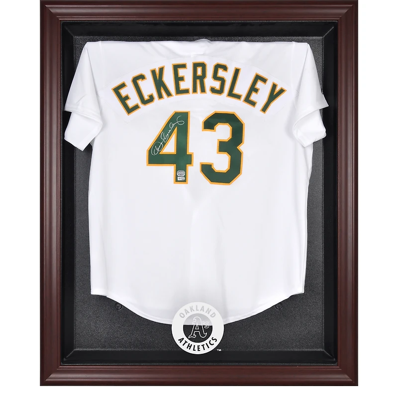 Oakland Athletics Mahogany Framed Logo Jersey Display Case