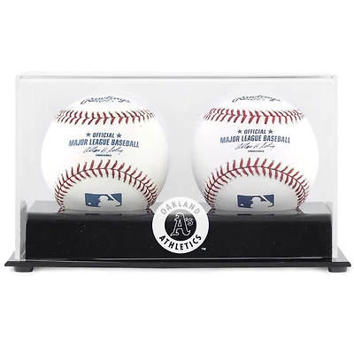 Oakland Athletics Two Baseball Cube Logo Display Case