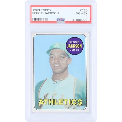 Reggie Jackson Oakland Athletics 1969 Topps #260 PSA Authenticated 4 Rookie Card