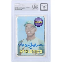 Reggie Jackson Oakland Athletics Autographed 1969 Topps #260 Beckett Fanatics Witnessed Authenticated 10 Rookie Card