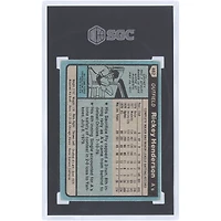 Rickey Henderson Oakland Athletics 1980 Topps #482 SGC Authenticated Rookie Card