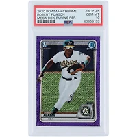 Robert Puason Oakland Athletics 2020 Bowman Chrome Mega Box Purple Refractor #BCP-145 #170/250 PSA Authenticated 10 Card