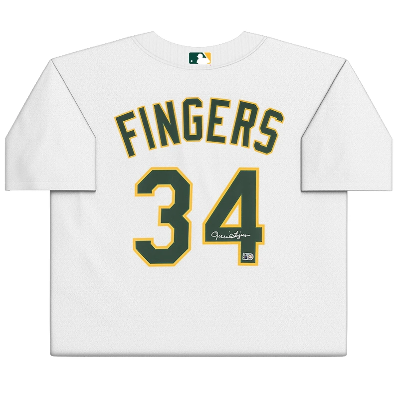 Rollie Fingers Oakland Athletics Autographed White Nike Replica Jersey  