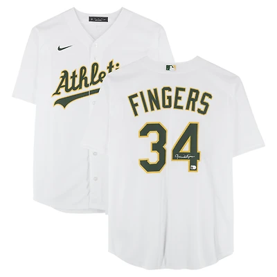 Rollie Fingers Oakland Athletics Autographed White Nike Replica Jersey  