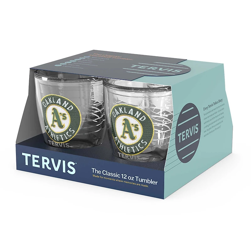 Tervis Oakland Athletics Four-Pack 12oz. Emblem Tumbler Set