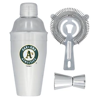 The Memory Company Oakland Athletics Ensemble shaker, passoire et doseur en acier inoxydable