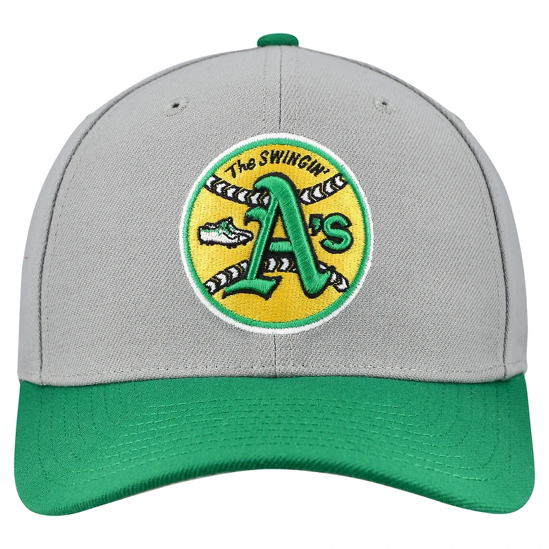 Unisex Mitchell & Ness  Gray Oakland Athletics Basic Coop Pro Adjustable Hat