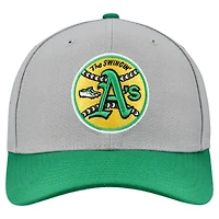 Unisex Mitchell & Ness  Gray Oakland Athletics Basic Coop Pro Adjustable Hat