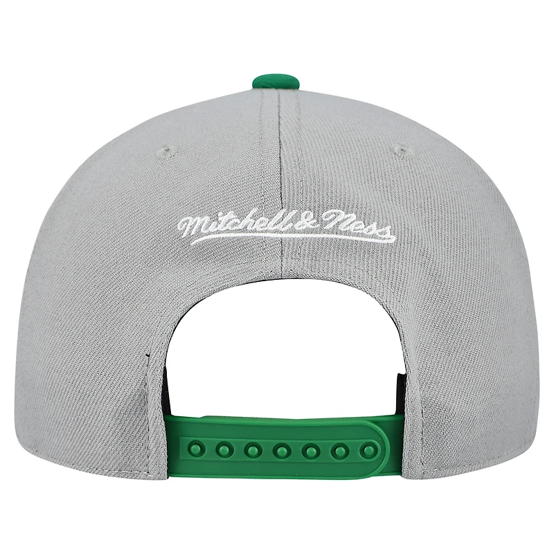Casquette ajustable unisexe Mitchell & Ness grise Oakland Athletics Basic Coop Pro