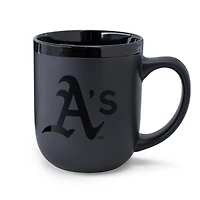 Tasse WinCraft Oakland Athletics en céramique noire ton sur ton de 48 cl