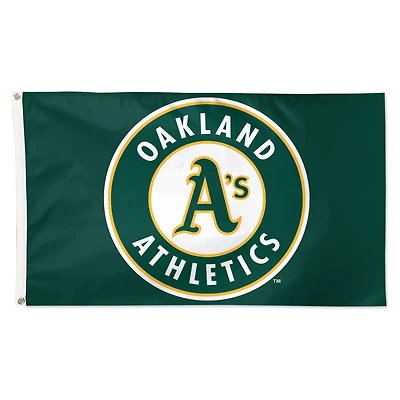 WinCraft Oakland Athletics 3' x 5' Drapeau simple face avec logo principal