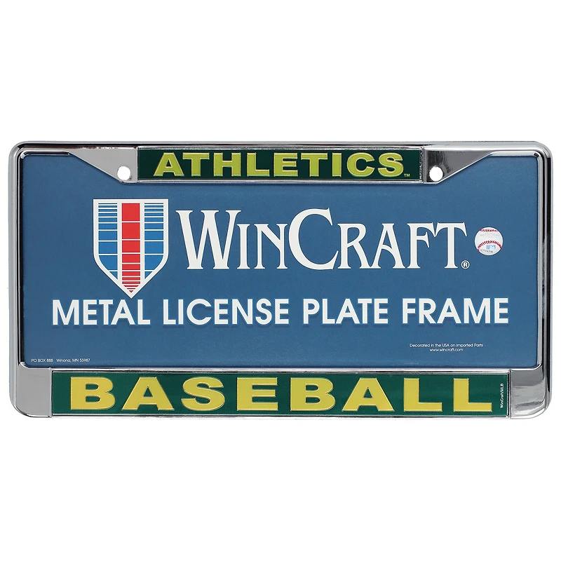 WinCraft Oakland Athletics Laser Inlaid Metal License Plate Frame