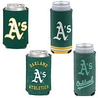 WinCraft Oakland Athletics Slim et 12oz. Ensemble de 4 refroidisseurs de canettes