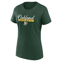 Ensemble de t-shirts supporter des Oakland Athletics vert/or pour femmes Fanatics