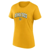 Ensemble de t-shirts supporter des Oakland Athletics vert/or pour femmes Fanatics