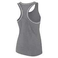 Débardeur dos nageur Fanatics Heather Gray pour femme, logo Oakland Athletics.