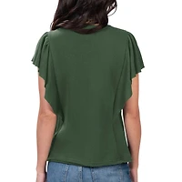 T-shirt vert pour femme G-III 4Her par Carl Banks Oakland Athletics Crowd Wave