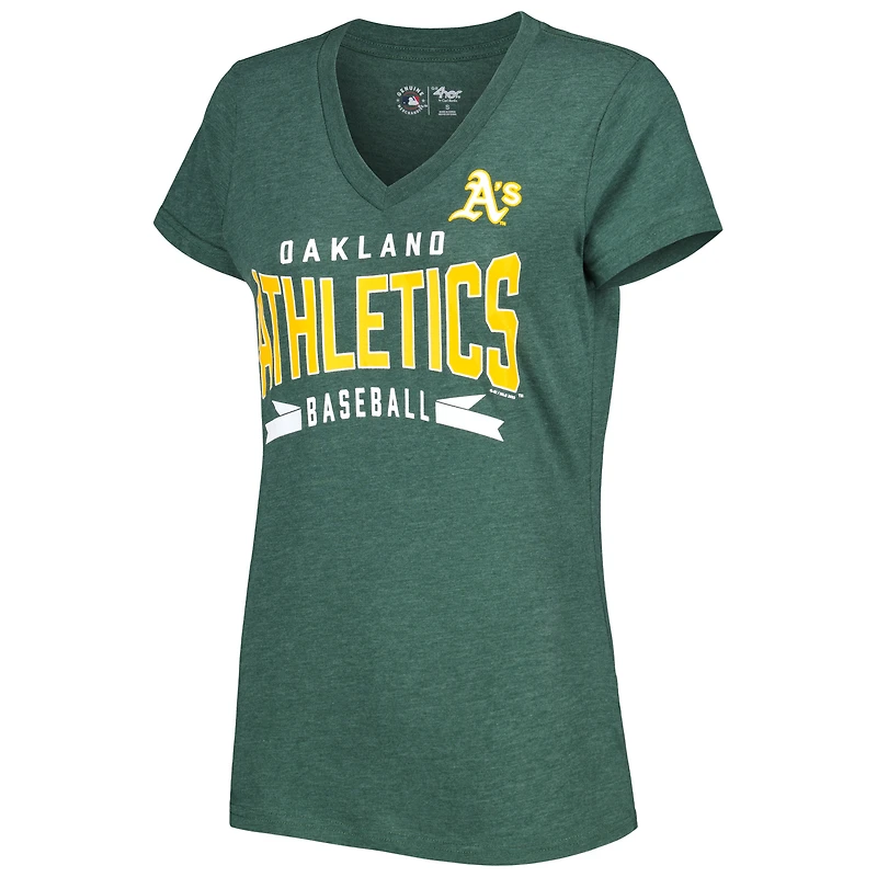 T-shirt col en V G-III 4Her pour femme de Carl Banks, vert, Oakland Athletics Dream Team