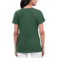 T-shirt à col en V Key Move G-III 4Her par Carl Banks pour femme, vert, Oakland Athletics