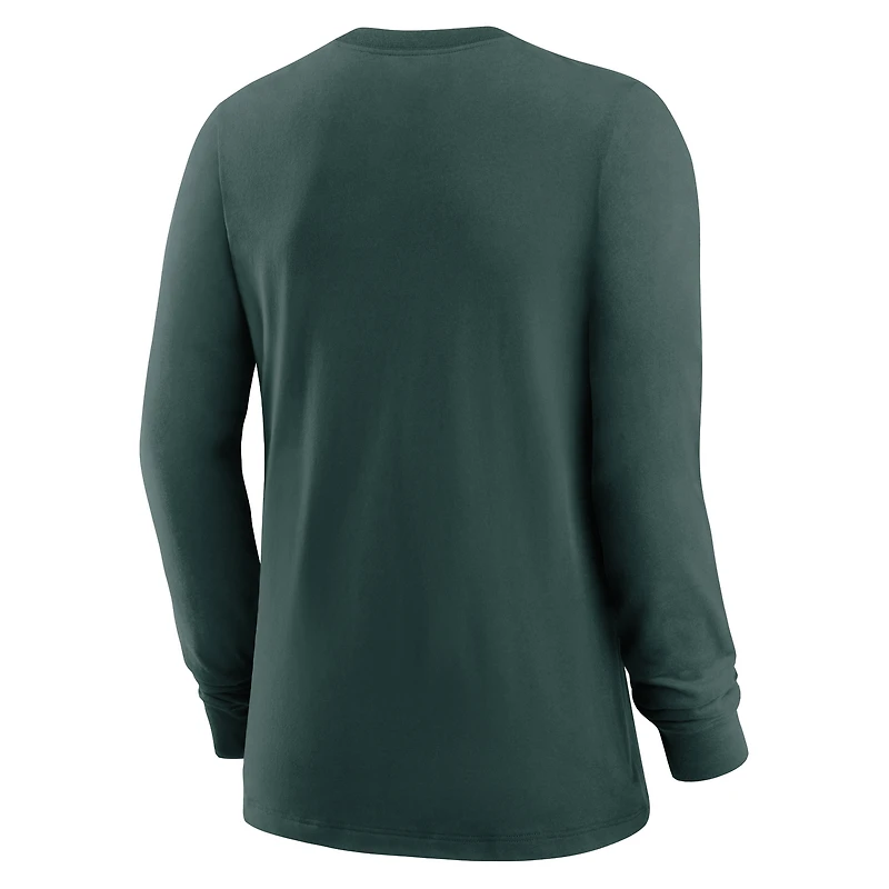Women's Nike Green Oakland Athletics Authentic Collection Legend Performance Long Sleeve T-Shirt