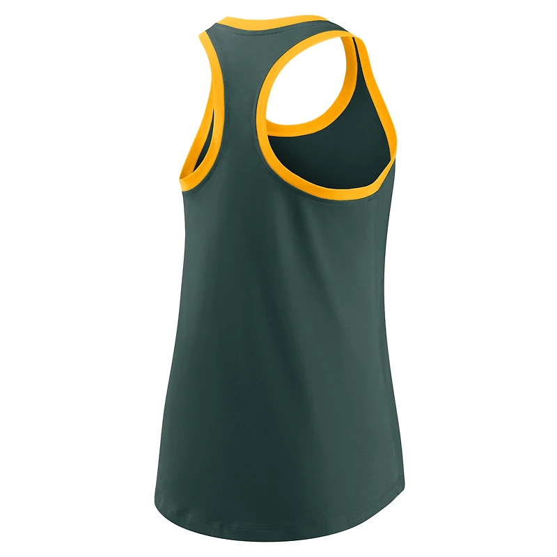 Débardeur Nike Oakland Athletics Tech Tri-Blend vert pour femme