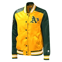Women's Starter Gold Oakland Athletics The Legend Full-Snap Jacket