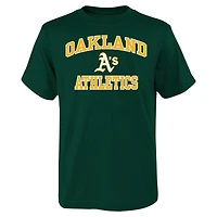 T-shirt vert Heart & Soul des Athletics d'Oakland pour jeunes