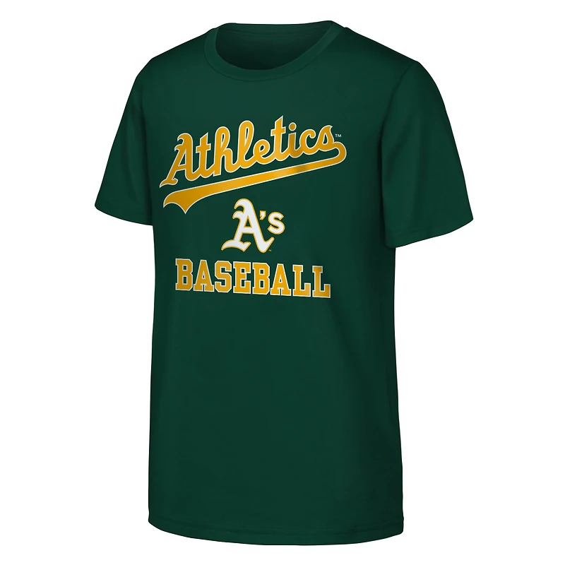 T-shirt vert Heart & Soul des Athletics d'Oakland pour jeunes
