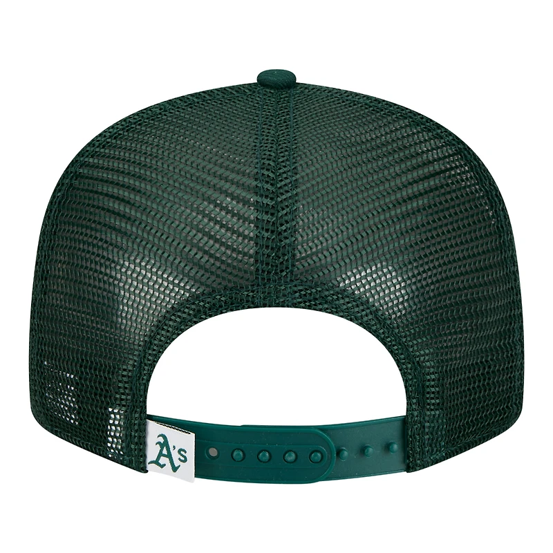 Casquette trucker snapback New Era verte Oakland Athletics 9FIFTY pour jeunes