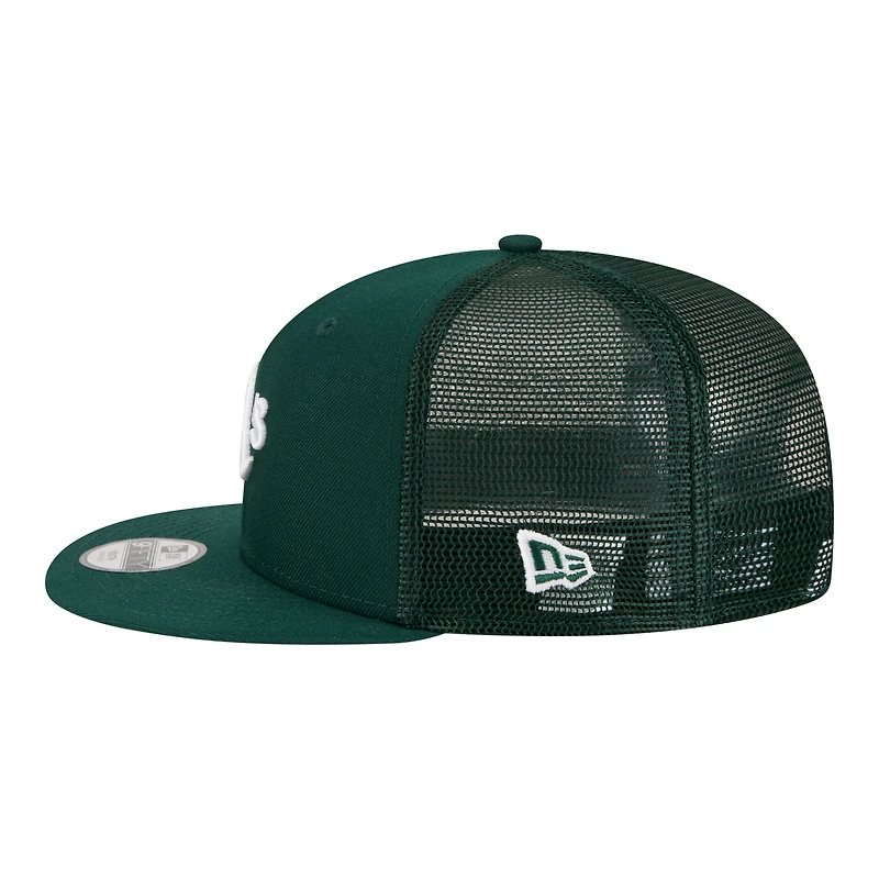 Youth New Era  Green Oakland Athletics 9FIFTY Trucker Snapback Hat