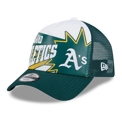 Casquette ajustable Oakland Athletics Boom 9FORTY verte New Era pour jeunes