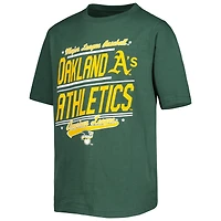 Ensemble de t-shirts combinés vert/blanc pour jeunes Oakland Athletics